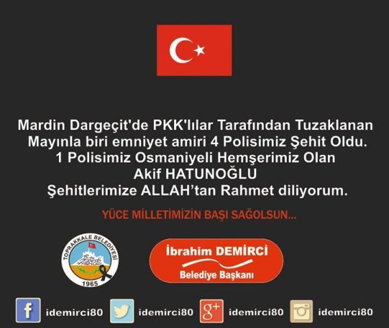 Mardin Dargeçitde PKKlılar Tarafından Tuzaklanan Mayınla 